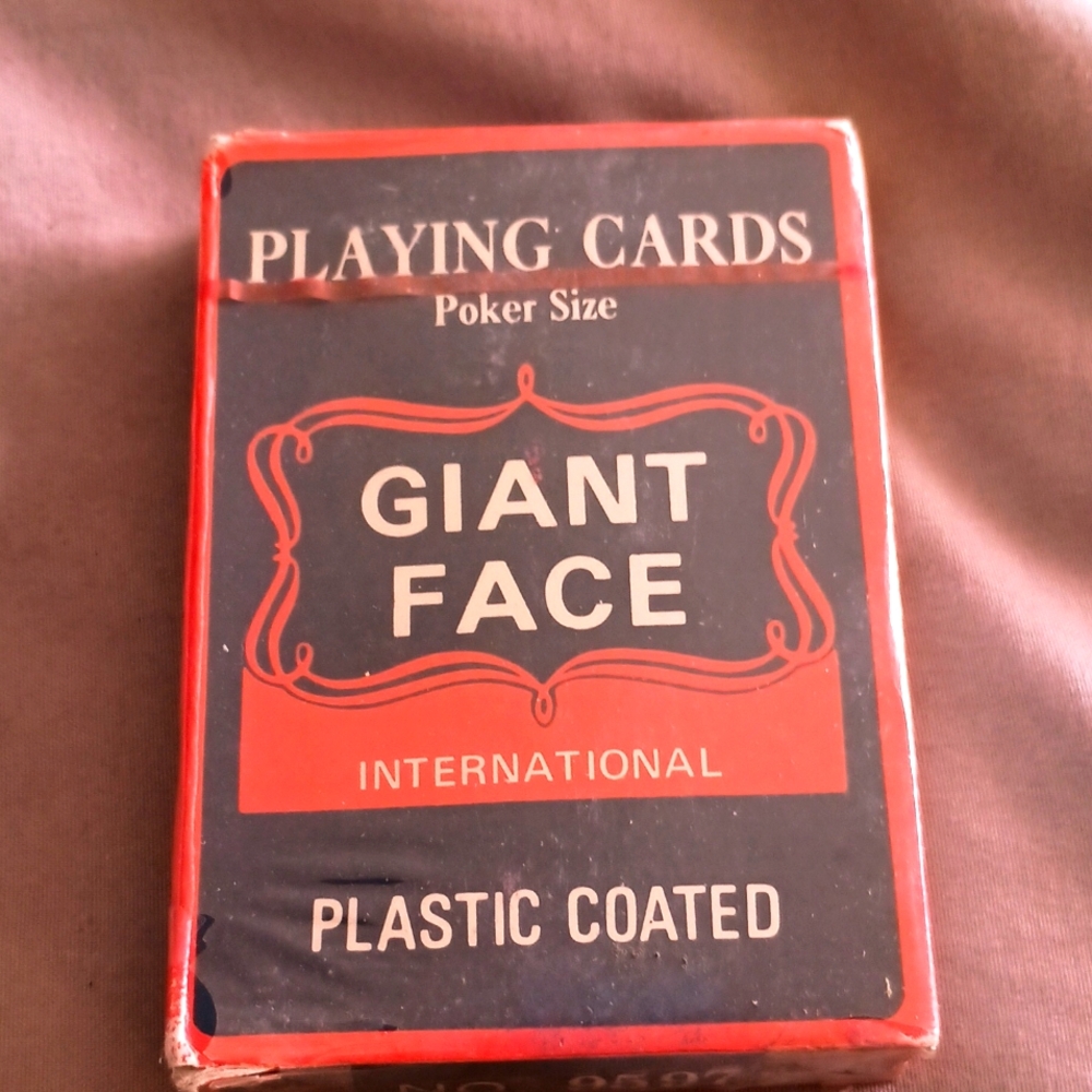 Vintage giant faced poker deck